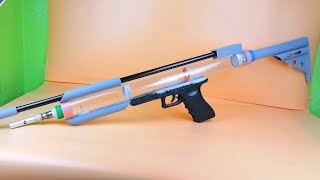 How to make butane powered Marble gun |  marble gun [transparent cylinder]