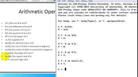 Prolog Tutorial 3 -  Basic Arithmatic operators in Prolog