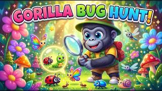 GORILLA Bug Hunt Adventure 🦍🐞🔎 | Discover Tiny Creatures, Insects & Nature Learning for Kids