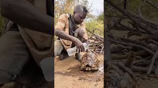 Dudukwe Carefully Cleans the Giant Tortoise 🐢💦 | African Village Life