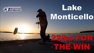 22 POUNDS FOR THE WIN!!! Lake Monticello Solo ABA Tournament