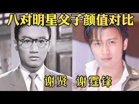 八对明星父子颜值对比，吴孟达儿子颜值太高，赵本山年轻时太帅