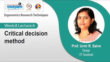 Lec 29: Critical decision method