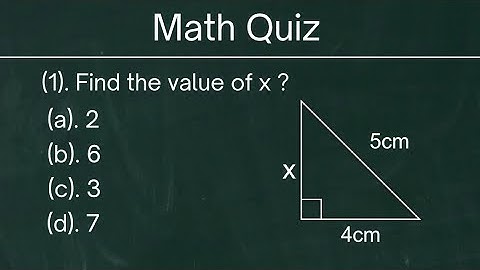 Can You Solve 7th Grade Math Pythagoras Theorem Test | Math Quiz
