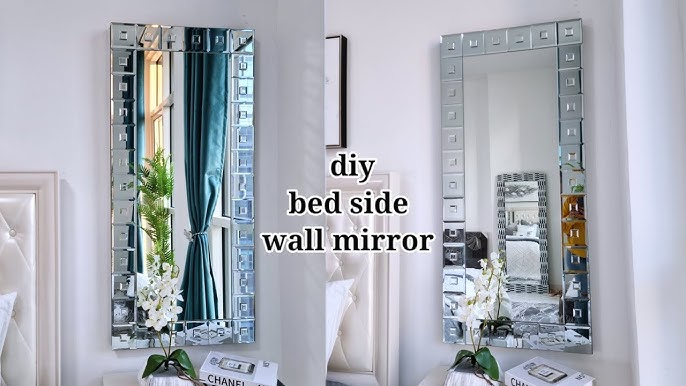 DIY BATHROOM MIRROR FRAME USING KITCHEN TILES