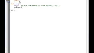 PY 4U 33: The Pass Statement
