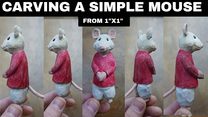 Whittle a Whimsical White Mouse from a 1"x1" Block with JUST a Knife--Intermediate Level