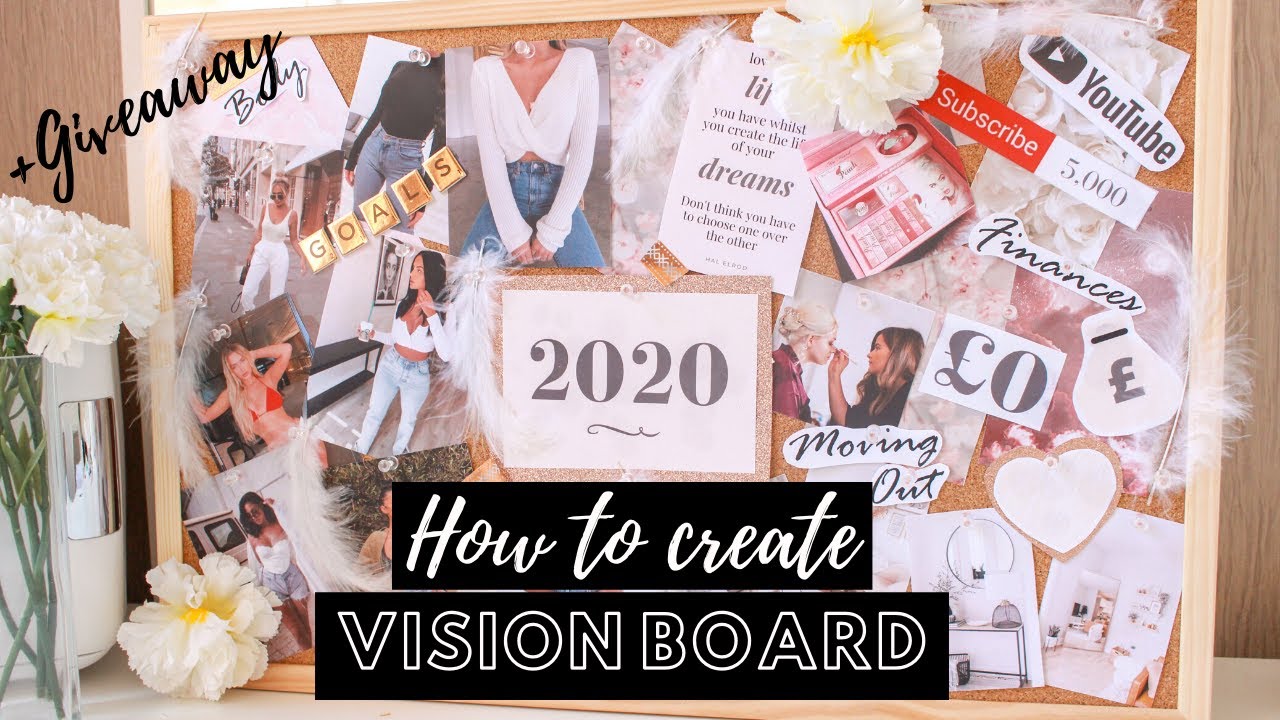How To Create a Vision Board | Creating My Vision Board + GIVEAWAY ...