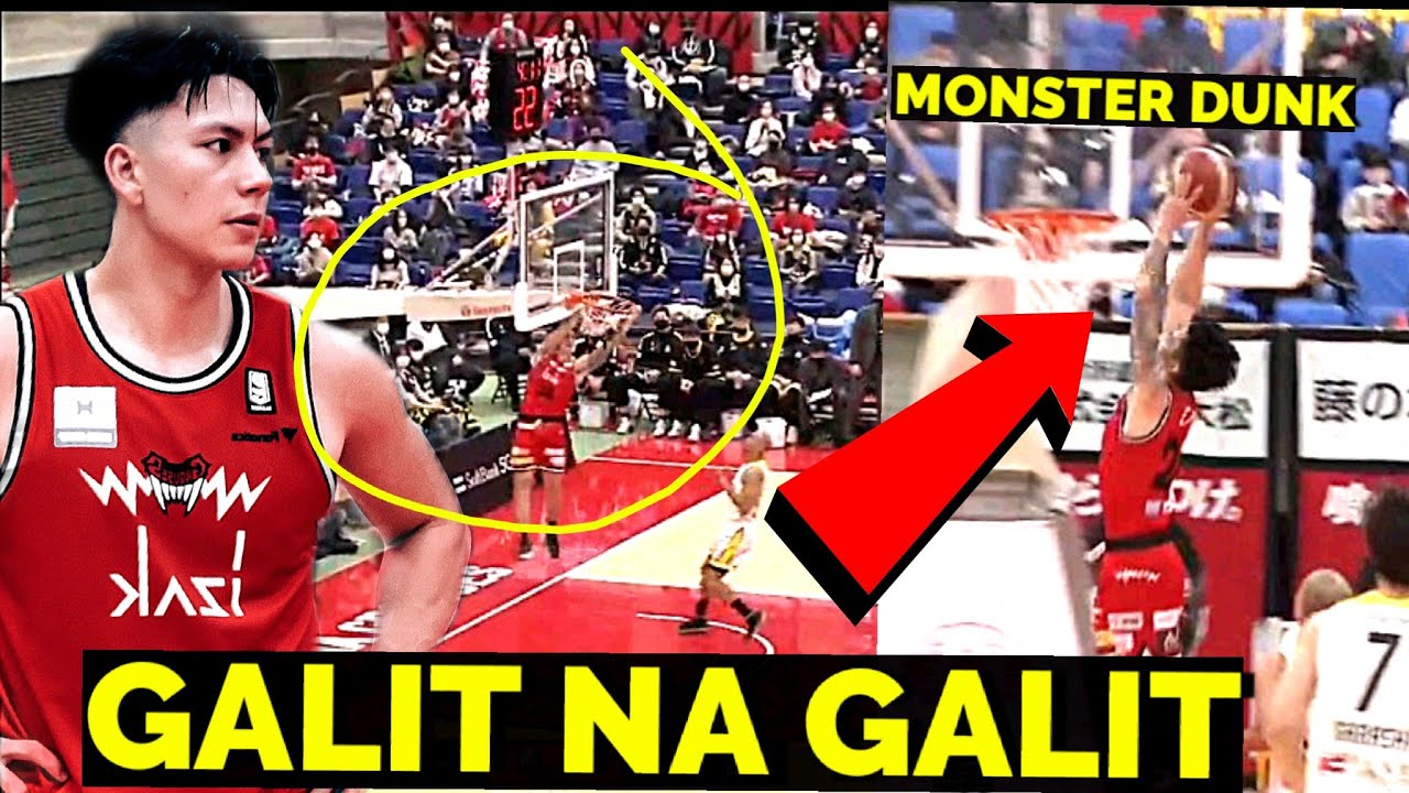 GRABI Naman Yung SLAM DUNK ni Dwight ramos Galit na GALIT ! Toyama vs gunma highlights