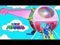 PJ Masks CATBOY CAR New Helicopter! Best Playground PJ Masks Fly Plane with Gekko