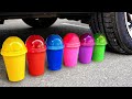 Crushing Crunchy & Soft Things by Car! Experiment Car vs Coca Cola Candy Mirinda Balloons toys