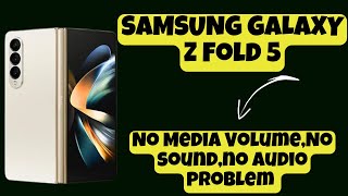 No Media Volume,No sound,no audio problem SAMSUNG GALAXY Z FOLD 5 || How to solve media issues