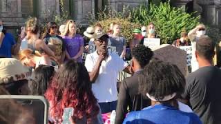 Joe Driver at Black Lives Matter protest in Decatur, TX