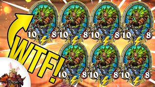 I can't believe this happened... (7 golden Shellementals on board) | Hearthstone Battlegrounds