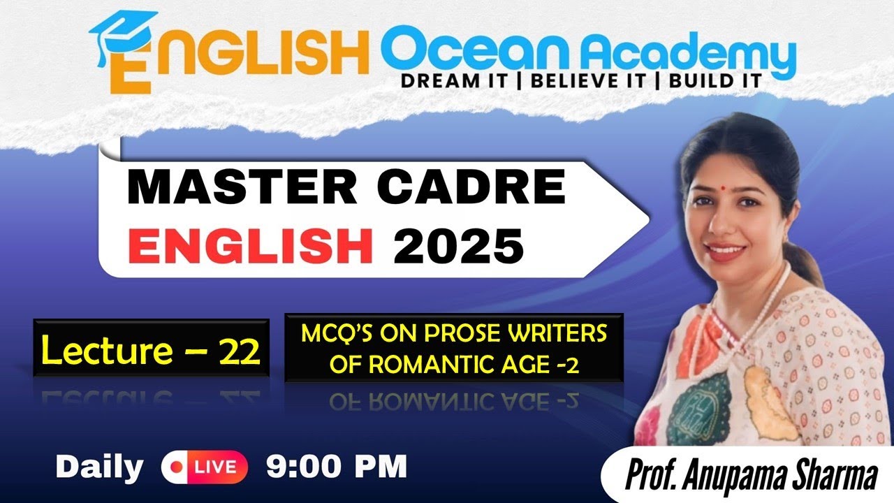 Master Cadre English Preparation | MCQ Lecture 22 | English Ocean Academy 