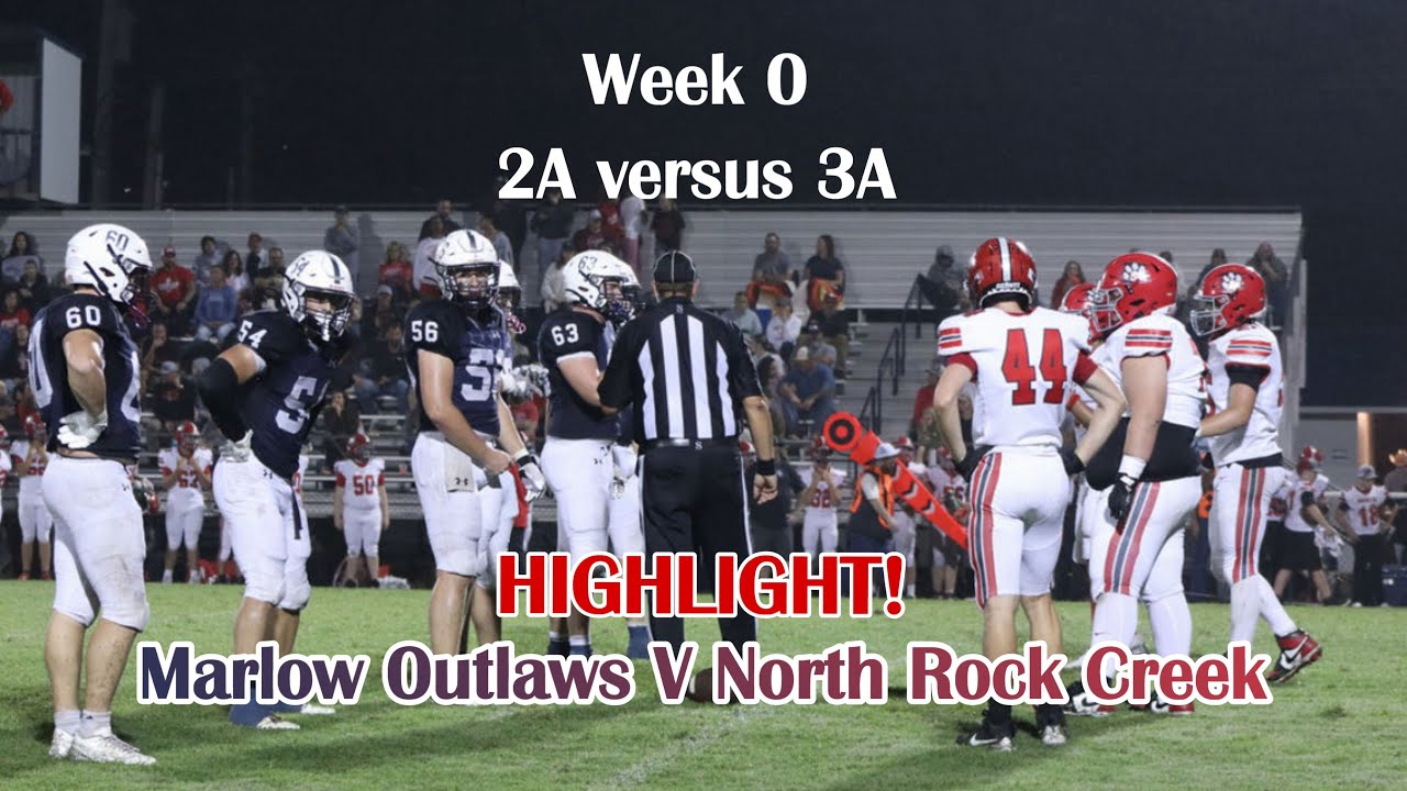Marlow Outlaws vs. North Rock Creek Cougars | Week 0 Football Highlights | 8-29-25