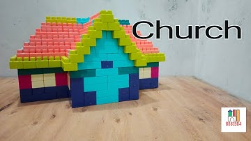 Brick Block Building / Create Church Easily from Building Block / Lego Block #legoblocks