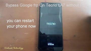 Tecno LA7 (pouvoir 2) Google frp bypass without PC