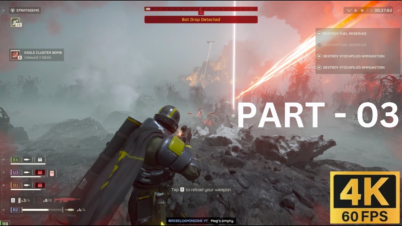 HELLDIVERS 2 Gameplay Walkthrough Part 3 [4K 60FPS PC] - No Commentary - YouTube
