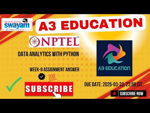 NPTEL Data Analytics with Python Week 9 Assignment Answers Solution Quiz | 2025 - Jan