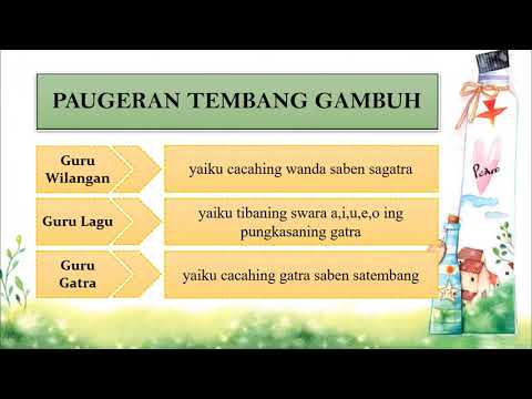 Wulangan 2 Tembang Macapat Gambuh Kelas 4 Sd Mi Bahasa Jawa Youtube