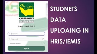 Students Data Uploading in HRIS/iEMIS Latest (Limited Filed)