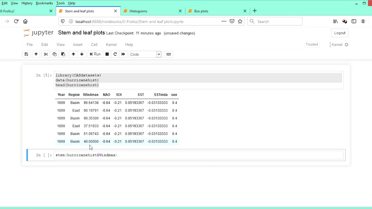 Actuarial Statistics with R - Stem and leaf plots - YouTube
