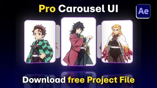 Pro Carousel UI in After Effects (NO PLUGINS) | UI/UX Tutorial