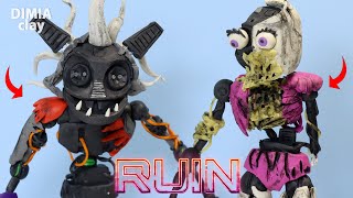 MAKING ROXANNE WOLF AND GLAMROCK CHIKA ★ FNAF RUIN with clay