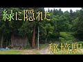 緑がその存在を隠す。[秘境駅まで運転してみた　第八弾]