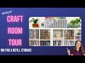 Craft room tour  organization  storage ideas for ink pads and refills crafts organization