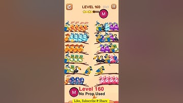 #bird #sort 2 #color #puzzle #level 160 #colour #gaming #viral #trending #shorts #solution #birdsort