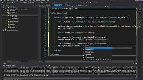 DB105 - VB.NET Reading from the database using SQL