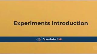 Machine Learning Experiments with SpeedWise® ML