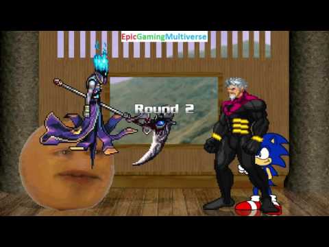 Sonic The Hedgehog And Bastion VS Death And Annoying Orange In A MUGEN Match / Battle / Fight