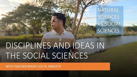 DISS Lesson 1: Natural Sciences VS Social Sciences