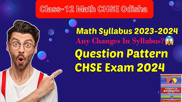 +2 2nd Year Math Syllabus 2023 ⚠️ | chse odisha math syllabus |Qs Pattern 2024 @CHSEOdishaMathWings