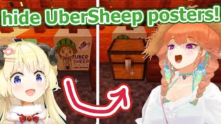 Watame finds out Kiara hid the UberSheep poster in the HoloJP server