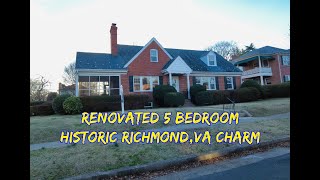 Renovated Richmond VA Brick 5 BDRM Home for Sale  +$799K+