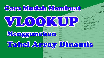 Cara Mudah Membuat VLOOKUP Menggunakan Tabel Array Dinamis