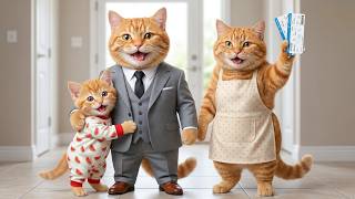 Papa Cat Wins a Trip but Sells the Ticket to Buy Ginger Kitten a New Backpack! screenshot 2