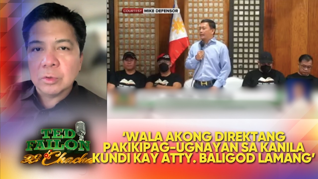Defensor: Walang direktang pakikipag-ugnayan sa 18 umano’y dating sundalo | Ted Failon & DJ Chacha