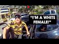 Woman Rear-Ends Car Right Next to a Cop & LOSES IT