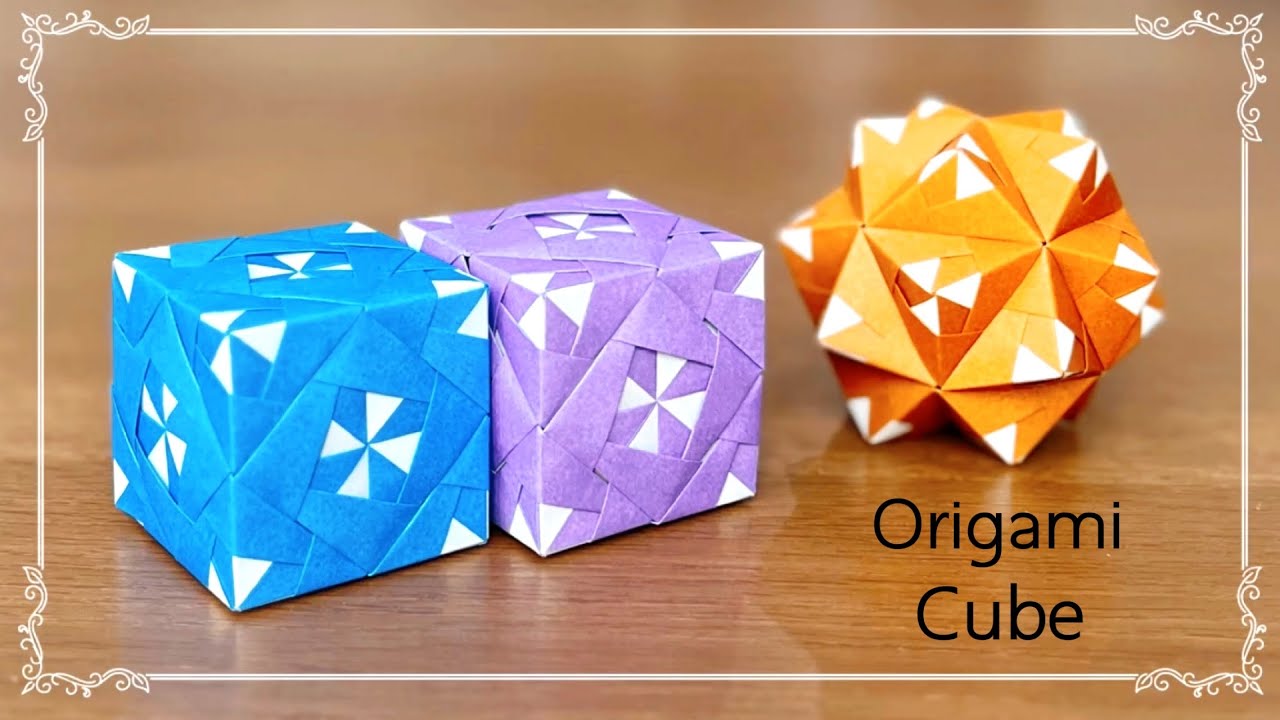 折り紙 可愛いキューブ🔹を作ってみた!作り方/DIY How to make a cute cube.🔹Paper craft.Unit Origami.