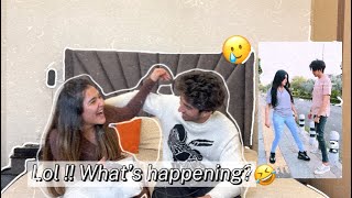 REACTING TO OUR OLD VIDEOS * hass hass ke aashu aagaye* 😂👏🏻