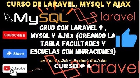 CURSO DE LARAVEL 9 , MYSQL Y AJAX | CUARTA PARTE | CREAR TABLAS RELACIONADAS CON MIGRACIONES