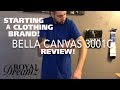 Starting a clothing brand bella canvas 3001c tshirt review