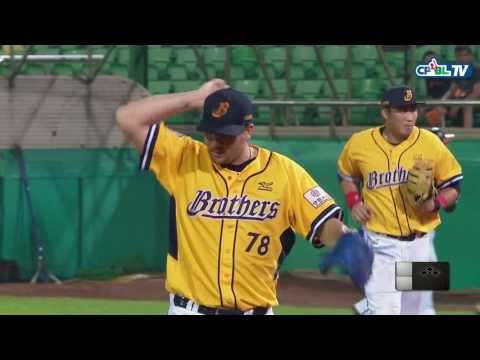 08/03 兄弟 vs 統一 二局下，王勝偉策動雙殺，結束這個半局