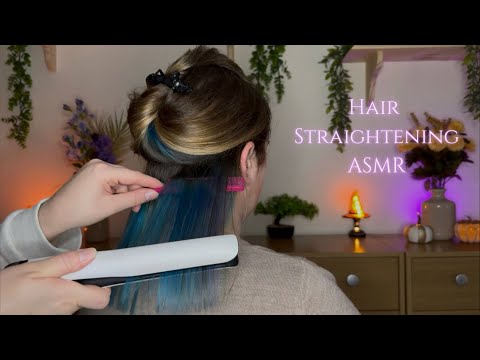 ASMR Hair Straightening, Hair Brushing, Sectioning, Combing & Heat Spray | Real Person ASMR 