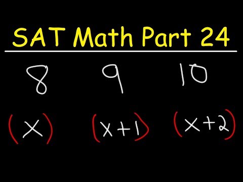 SAT Math Part 24 - Consecutive Integers Word Problems - Membership